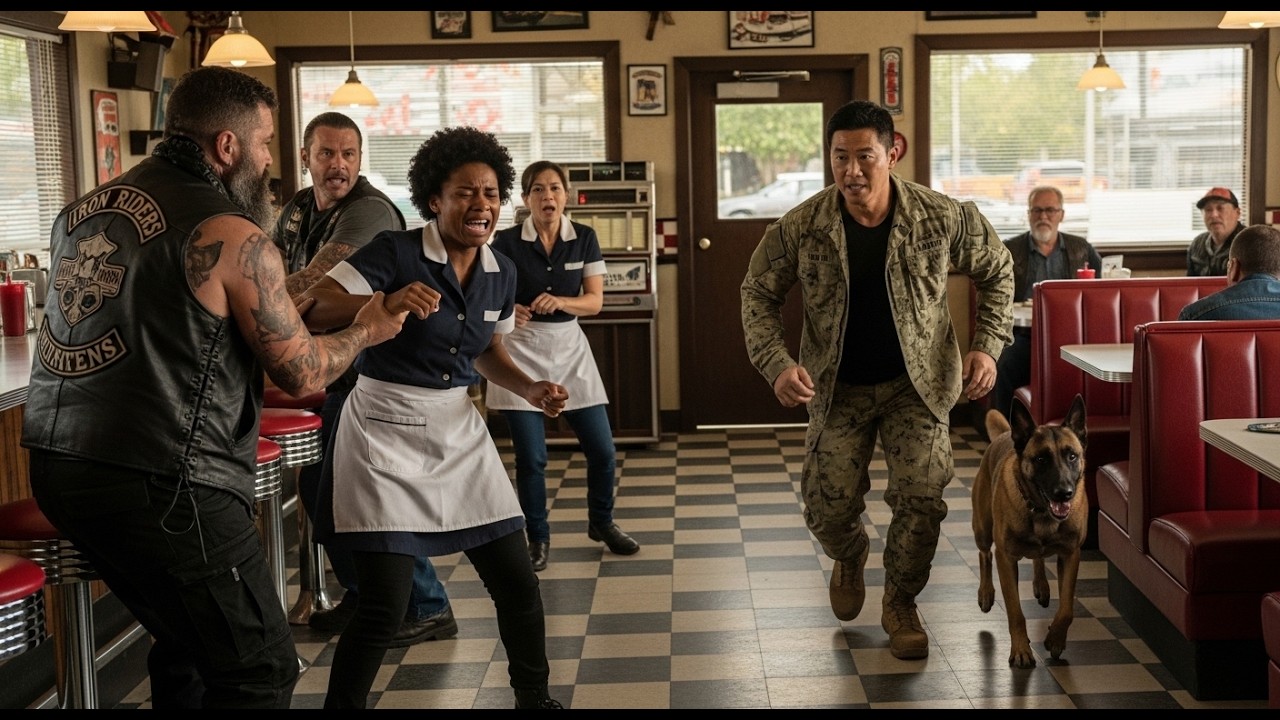 Biker Gang Refused to Pay and Grabbed the Waitress – Until a Navy SEAL and his K9 Came To Save Them