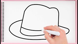 How to Draw Hat Step by Step Learn Drawing Hat Easy and Simple for Kids