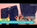 Hem your jeans without cutting original hem  easy sewing tip