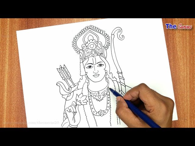 Viciniti : Realastic pencil portrait of lord Rama