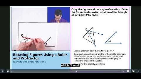 Rotating Figures Using a Ruler and Protractor