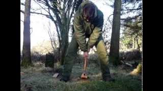 Splitting wood without a chopping block