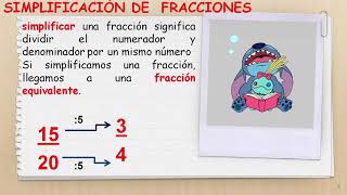 AMPLIFICAR, SIMPLIFICAR, COMPARAR Y FRACCIÓN  EQUIVALENTE (6º BÁSICO) screenshot 4