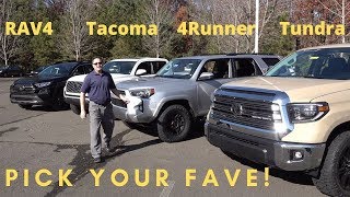 Compare the 2020 rav4 trd off-road, tundra tacoma off-road and 4runner
off-road. here is my torque news story that compa...