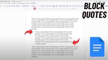 How to Format Block Quotes in Google Docs