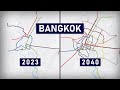 Evolution of the bangkok mass transit system 19992040 animation