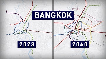 Evolution of the Bangkok Mass Transit System 1999-2040 (geographic map)