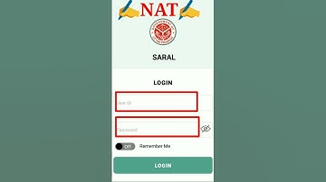 User ID and password for saral app login
