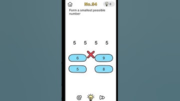 Brain out Level 94 || Form a smallest possible number || #shorts #shortvideo #viralvideo #viral