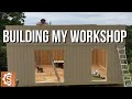 Building my Workshop (FULL BUILD, 1 HR) | Woodworking | DIY | How to | Shop Build