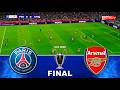 PSG vs ARSENAL - Final UCL | Ft Dembele Saka - UEFA Champions League 2026 | Simulation Pes Gameplay