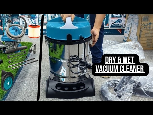 Total Wet and Dry Vacuum Cleaner 30l Stainless 1400watts 30 Litres