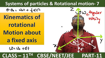 kinematics of rotational motion about a fixed axis class 11