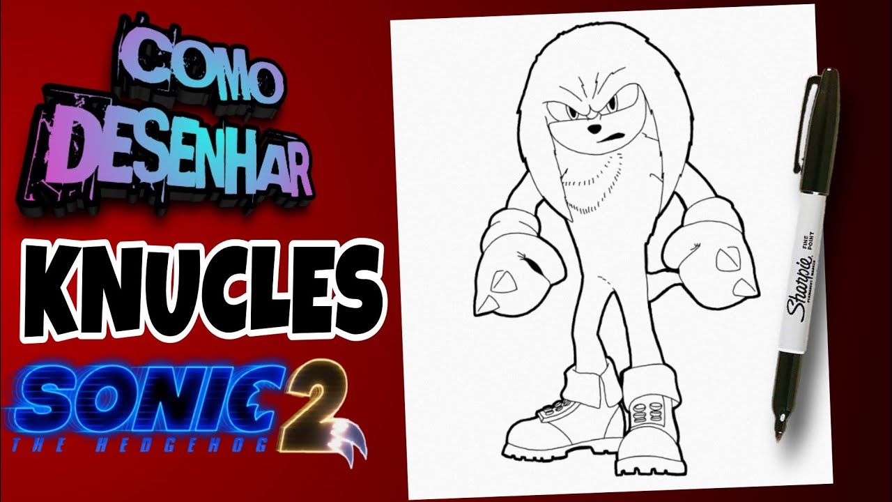 COMO DESENHAR O SONIC 2 DO FILME SONIC HEDGEHOG 2  how to draw sonic 2  from sonic hedgehog 2 movie 