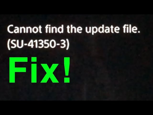 Forventer Uforglemmelig hver for sig PS4 Cannot find the update file. (SU-41350-3) ERROR CODE HOW TO FIX! -  YouTube