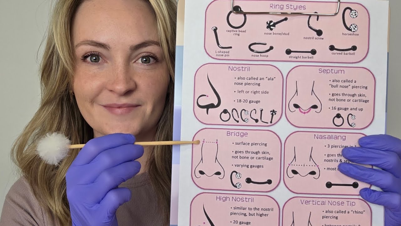 ASMR 1 минута: осмотр черепных нервов, осмотр глаз, пирсинг носа, стрижка, спа-процедуры, тест на...