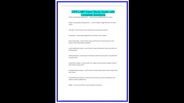 CIPS L3M1 Exam Study Guide with Complete Solutions1106 636x882