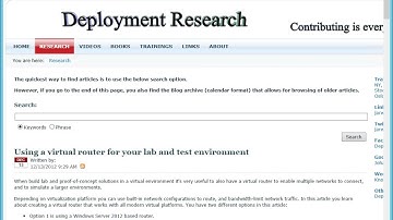 Using a virtual router for your lab and test environment
