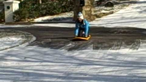 BEST Sledding Wipeout EVER!