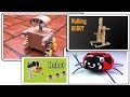 Inventos Caseros - DIY : Cómo Hacer 4 Robots En Casa Usando Cartón Prensado Y Dc Motor