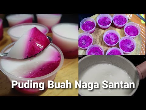 Resep Agar Agar Buah Naga Santan