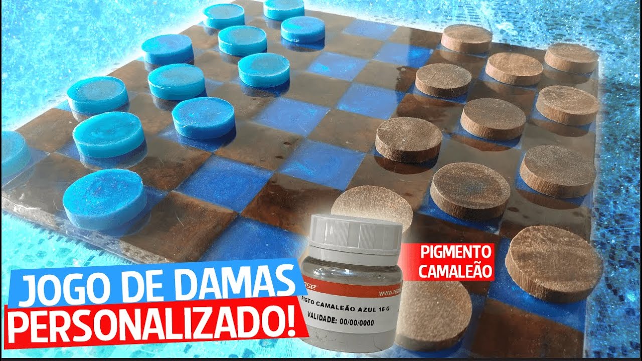 Molde Forma Silicone Resina Jogo Tabuleiro Dama Xadrez