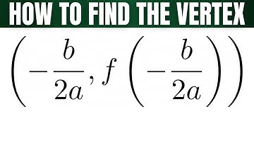 How to Find the Vertex of a Quadratic Function
