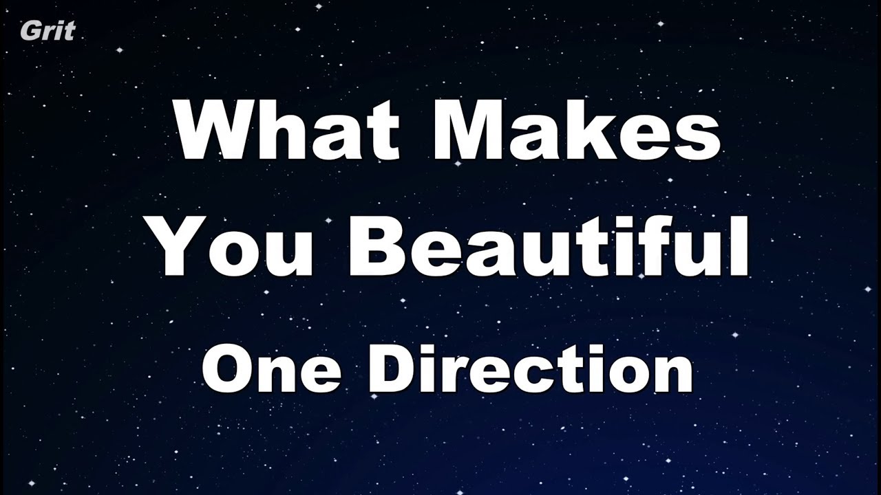 What Makes You Beautiful One Direction Karaoke No Guide Melody Instrumental Youtube