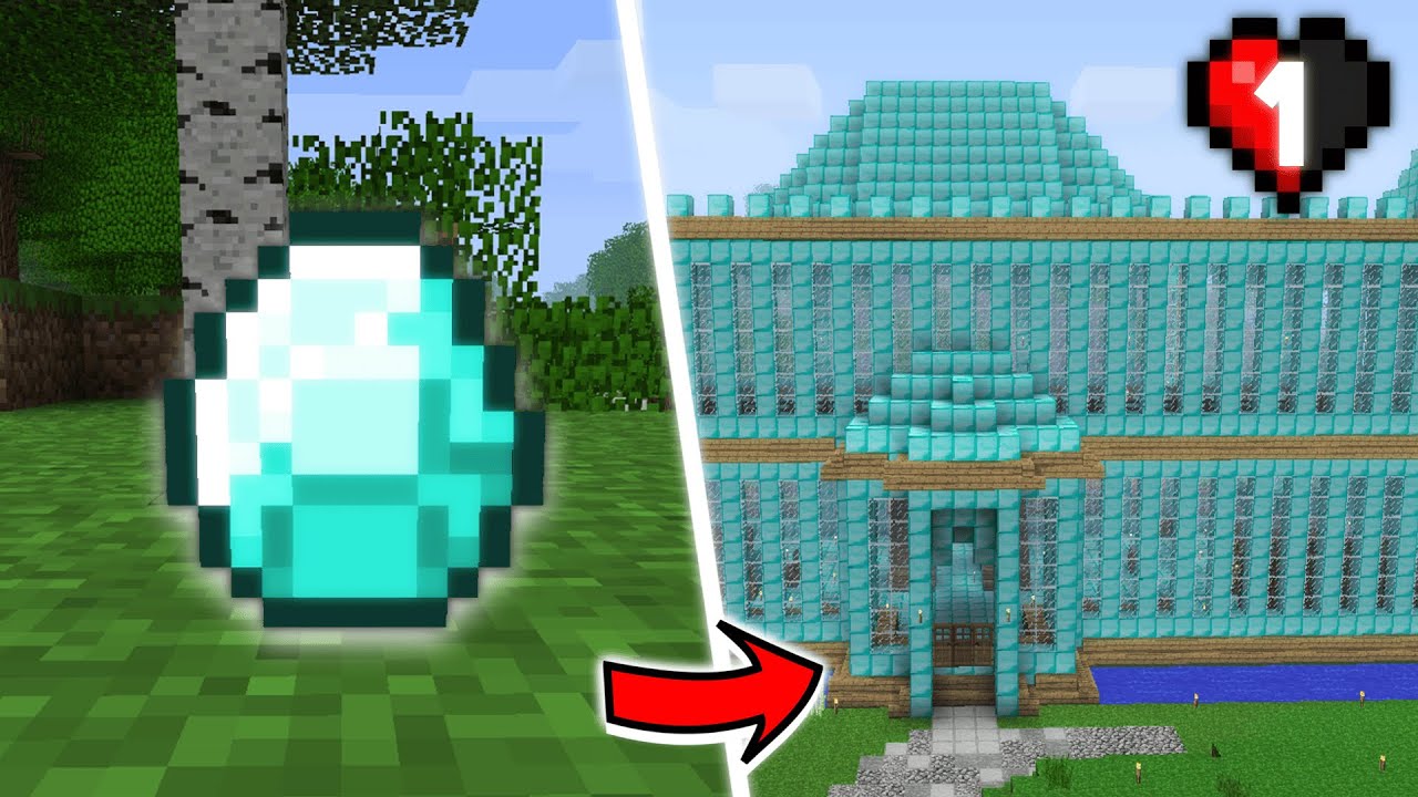 I Built The Most Over The Top Diamond House in Minecraft YouTube