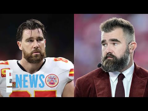 Jason Kelce Sends Emotional Message To Travis Kelce After Super Bowl Loss | E! News - YouTube
