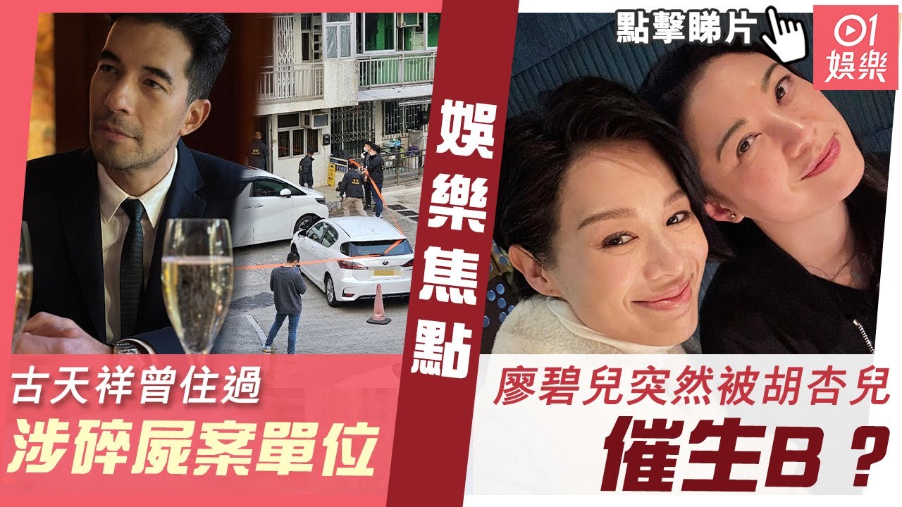 #娛樂焦點｜古天祥曾住過涉碎屍案單位 廖碧兒突然被胡杏兒催生B｜01娛樂｜蔡天鳳碎屍案｜古天祥｜廖碧兒｜甄子丹 - YouTube