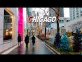 Chicago - Christmas🎄 Walking Around  - 4K