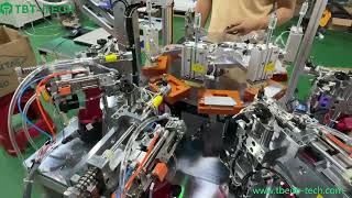 Turntable multi-heas automatic riveting machine #machine #automation