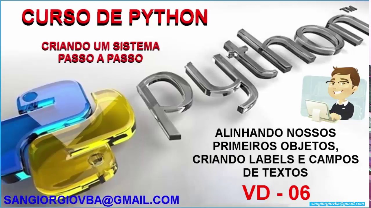Criando TextBox e Labels Em Python Tkinter - 06 - YouTube