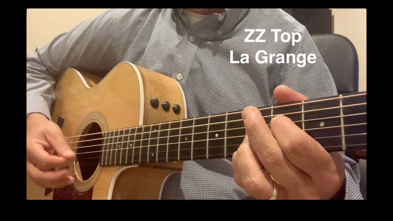 ZZ Top La Grange Dusty Hill Tribute Acoustic Guitar Classic Rock
