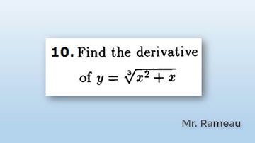 Derivative of a Cube Root Composite Function - Chain Rule - MCS21 ODM 5 Question 10