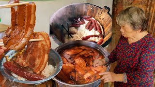 广西“最豪横”的糯米饭一碗饭扣上4片大肉60岁阿婆坚持每天出摊三代人做好一片肉