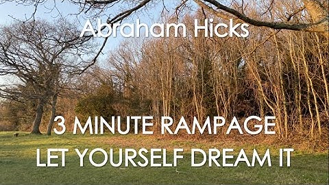 Abraham Hicks - 3 MINUTE RAMPAGE - LET YOURSELF DREAM IT! With music (No ads)