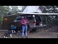 CAMPING in RAIN - Mountain - Roof Tent - Dog