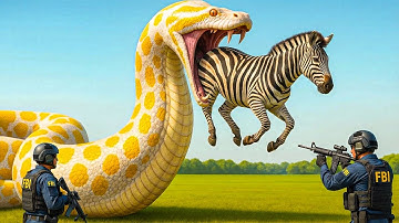 Brave Heroes Save Poor Zebra From Ferocious Giant Python’s Attack 🐍