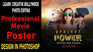 Professional Movie Poster Design in Photoshop TUTORIAL || BB CREATION STUDIO