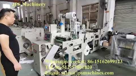 JPS-320C-TR Blank label sticker rotary die cutting & slitting machine to Latvia