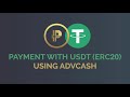 How to pay for a product using USDT ERC-20 with ADVCash