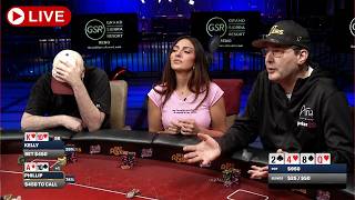 Jennifer Tilly, Xuan Liu, Deeb, Erick Lindgren, Hellmuth, Jungle ♦️$50/$100+ Livestream Poker screenshot 1