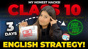 How to score 100 marks in ENGLISH in 3 days🔥Stop Following the WRONG STRATEGY❌ Class 10