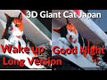 新宿東口の猫巨大な３D三毛猫起床編おやすみ編長尺版Giant 3Dcat Billboard Wake up Good Night Long Version Shinjuku Tokyo Japan