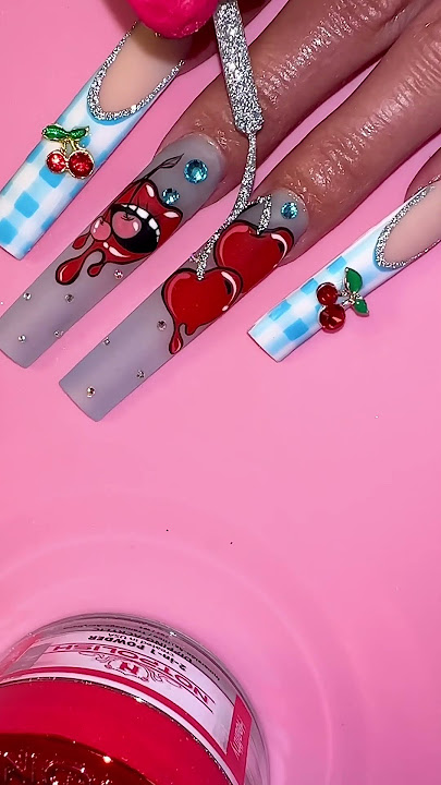 CC1007-Blow me away,Disco liner gel and gel liner art with matte it 🍒🦋#notplish