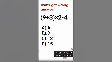 Can you solve it?: (9 + 3) × 2 - 4, many got it wrong! #maths #basicmathetics #divide #short