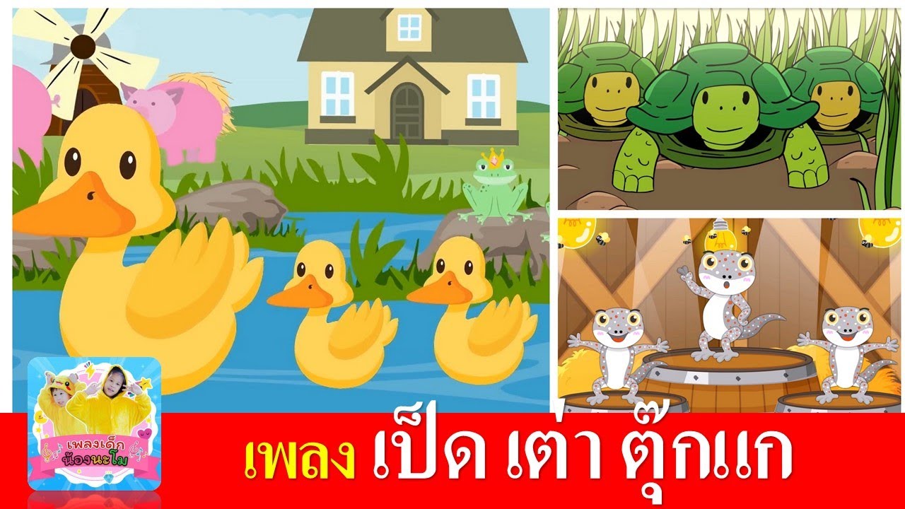 เพลงเด็ก เป็ด เต่า ตุ๊กแก | เป็ดก้าบก้าบ | เต่าเอ๋ยเต่า | ตุ๊กแก