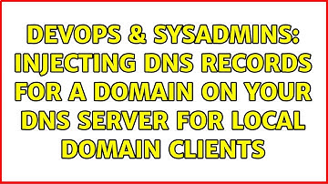 DevOps & SysAdmins: Injecting DNS records for a domain on your DNS server for local domain clients